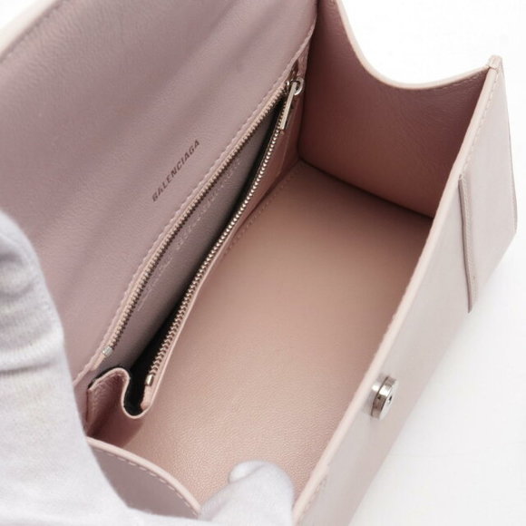 Balenciaga Hourglass Handbag Leather Pink - Picture 3 of 6
